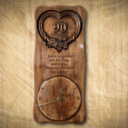 Individuelle Wanduhr zum 90. Geburtstag
