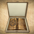Holzbuch mit Weinlaubmotiv zum 50. Geburtstag + Box